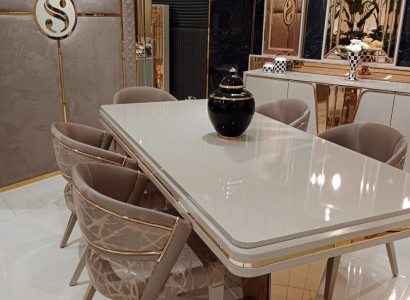 Luxuriöser 6x Stühle Klare Linien und Eleganz Ergänzung für jedesder Innenraum